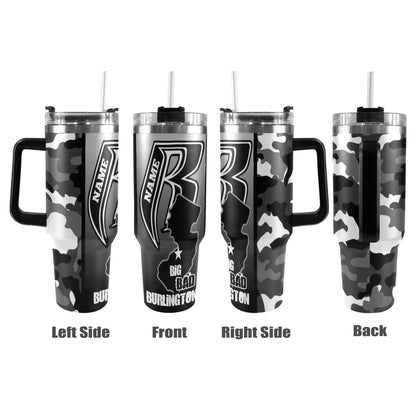 Big Bad Burlington 40oz Stainless Steel Tumbler Gry Camo