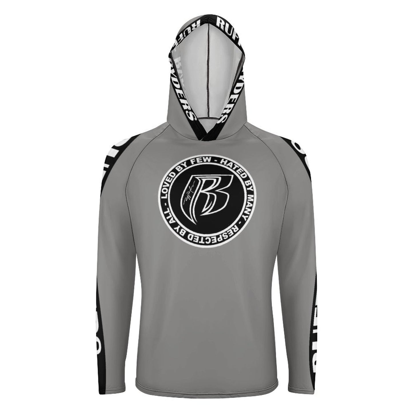 RR Long Sleeve Sun Protection Hoodie Gry  Add your name.