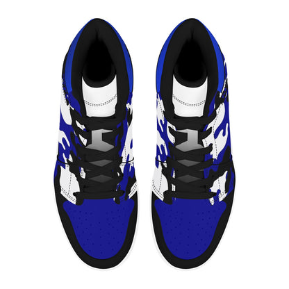 RR Royal Blue Camo High Top Sneakers