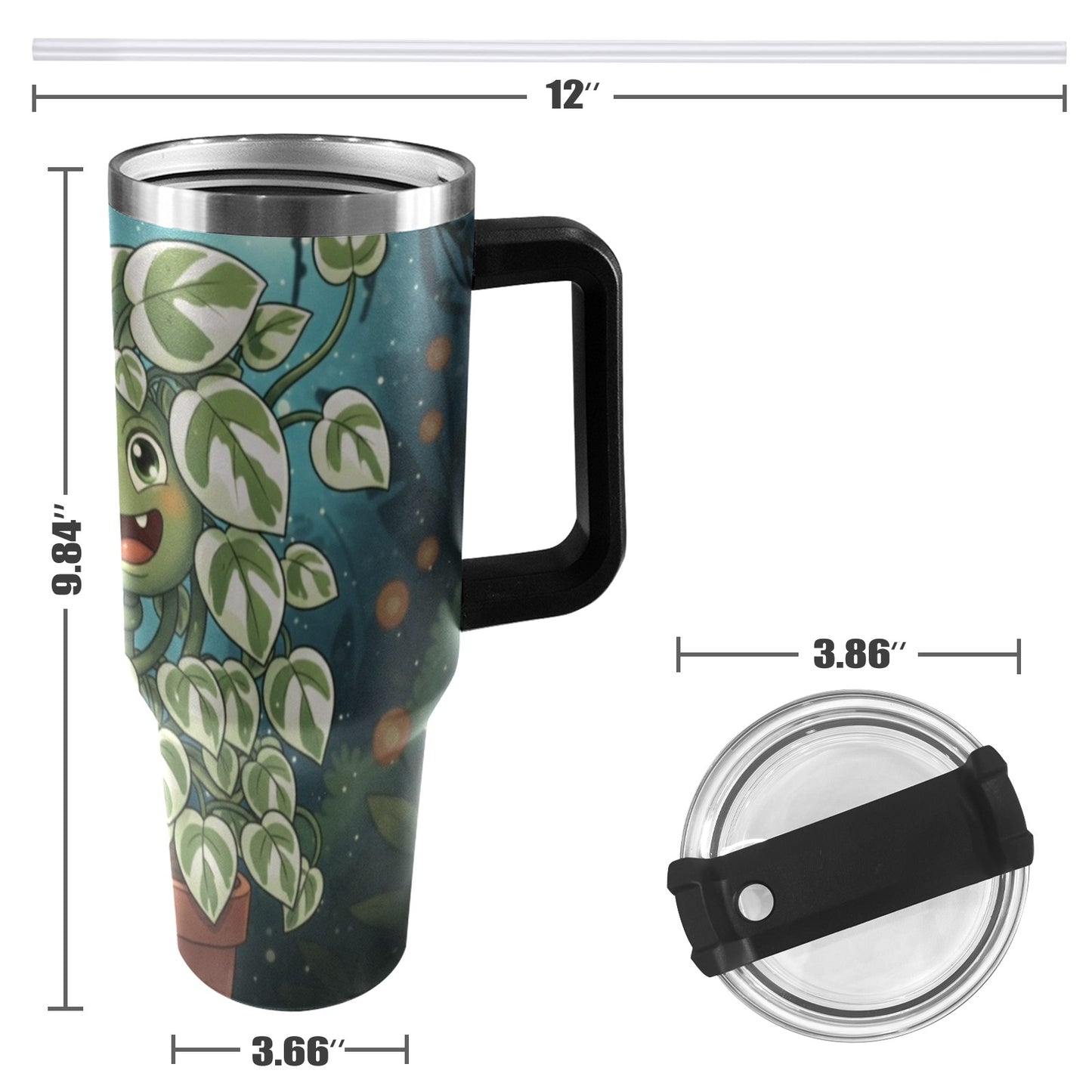 Plant Love NJOY Pothos 40oz Stainless Steel Tumbler