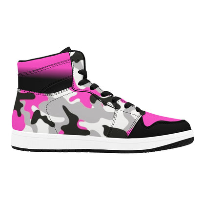 RR Pink Camo Hightop Top Sneakers