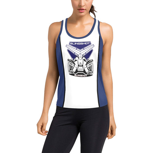 3>2 Womens Racerback Tank Blue