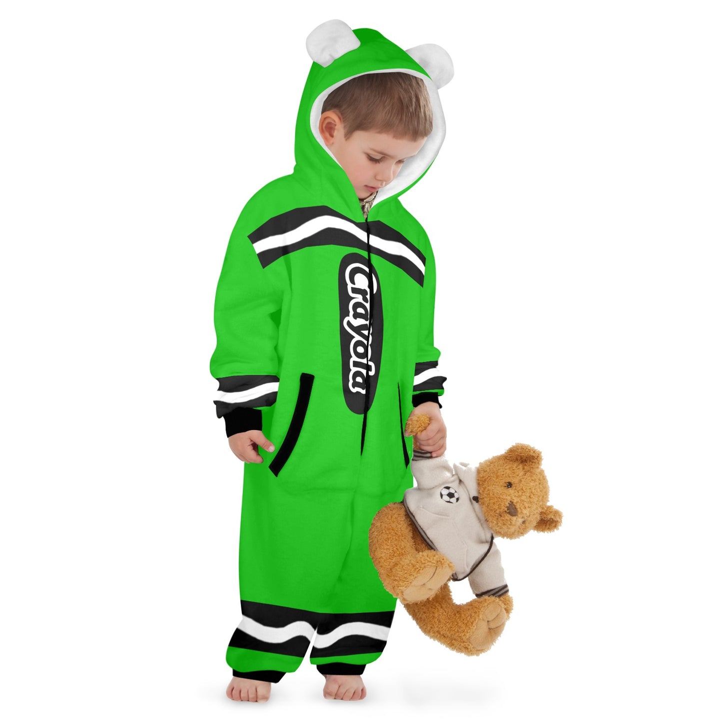 Kids Crayon Onesie Green