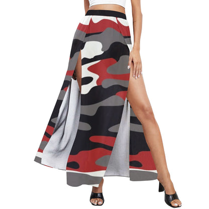 Fort Worth Split Skirt Red Camo