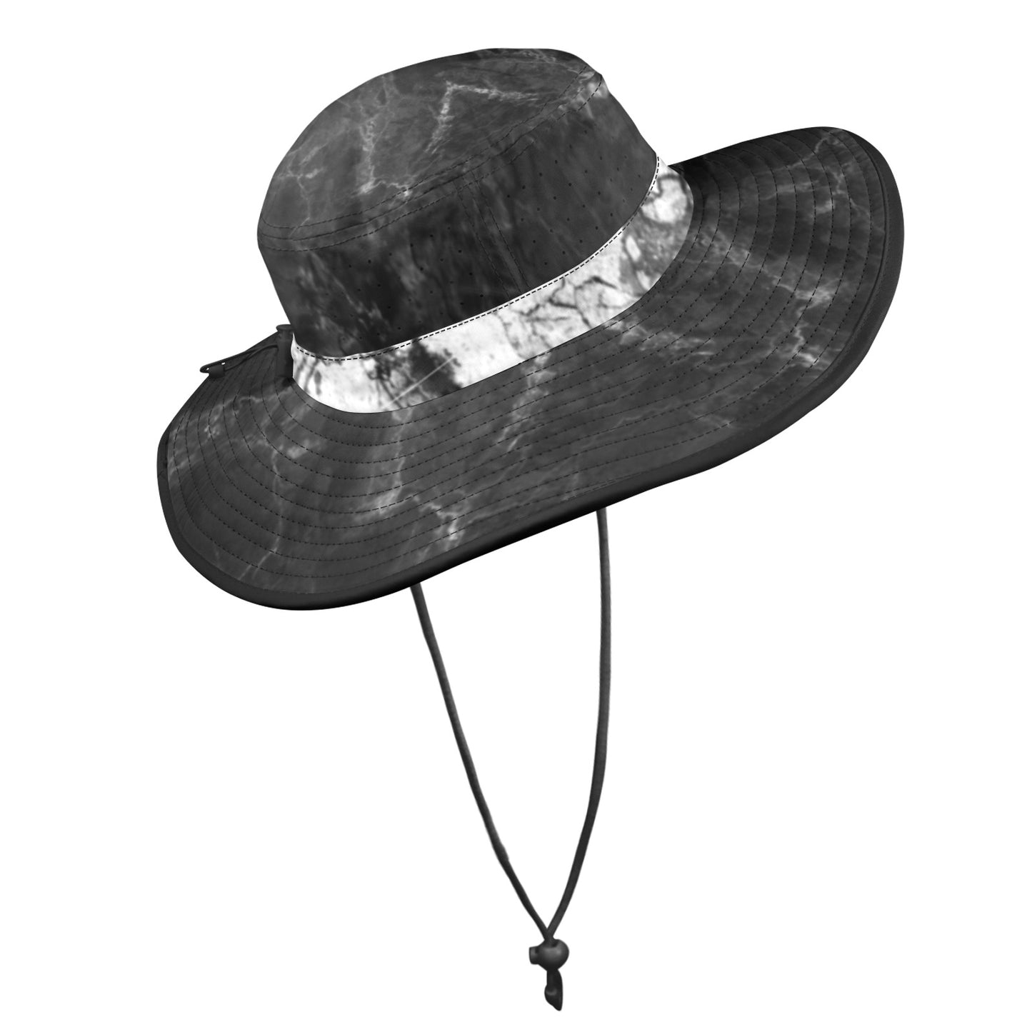 RR Stonewashed Wide Brim Bucket Hat Blk