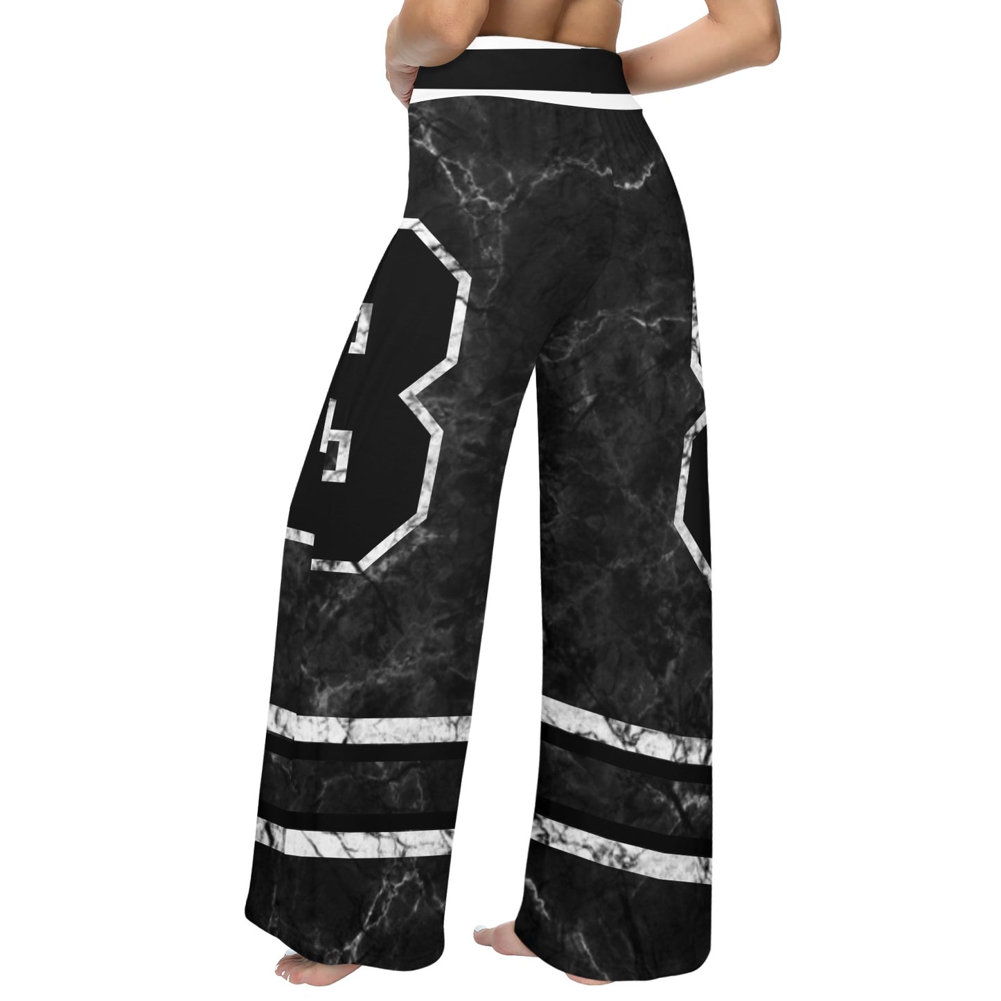 RR 88 Wide Leg Joggers Stonewash Blk