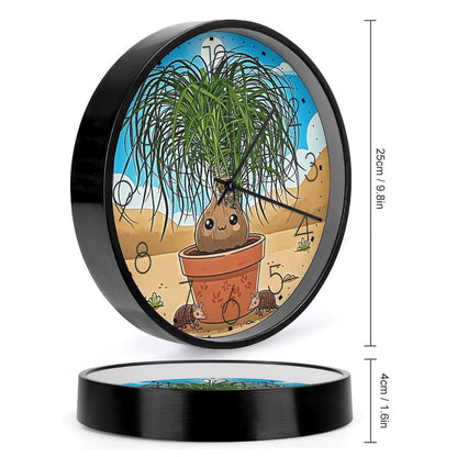 Plant Love 10x10 Wall Clock - Ponytail Palm