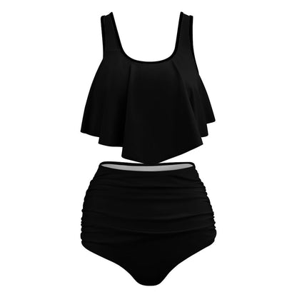 CMR Two Piece Plus Sized Flounce Swimsuit