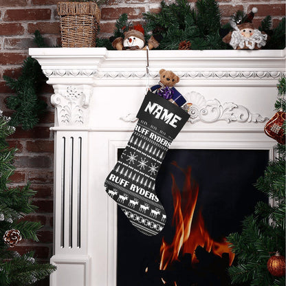 RR Christmas Stocking - Blk/wht