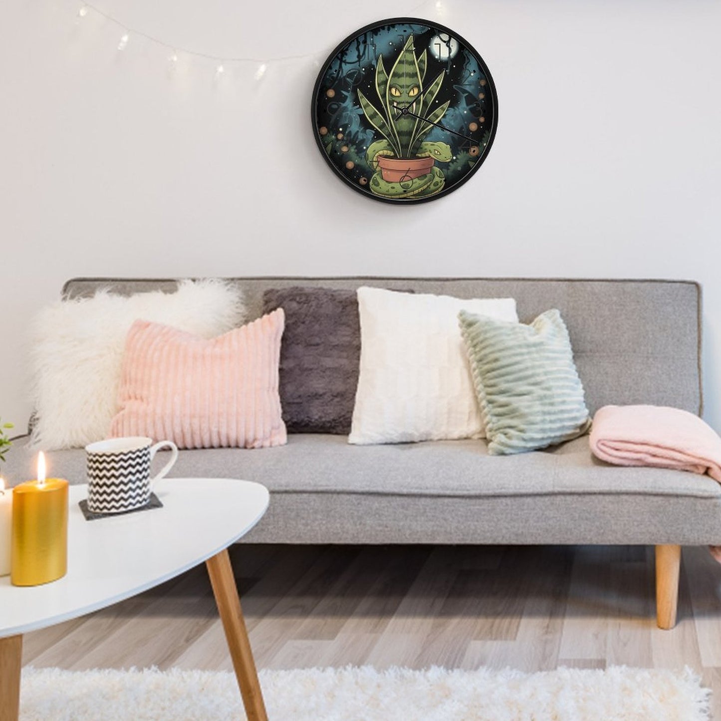 Plant Love 10x10 Wall Clock - Snake Plant