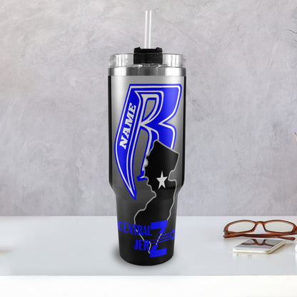 Central JerZ 40oz Stainless Steel Tumbler Blue Camo