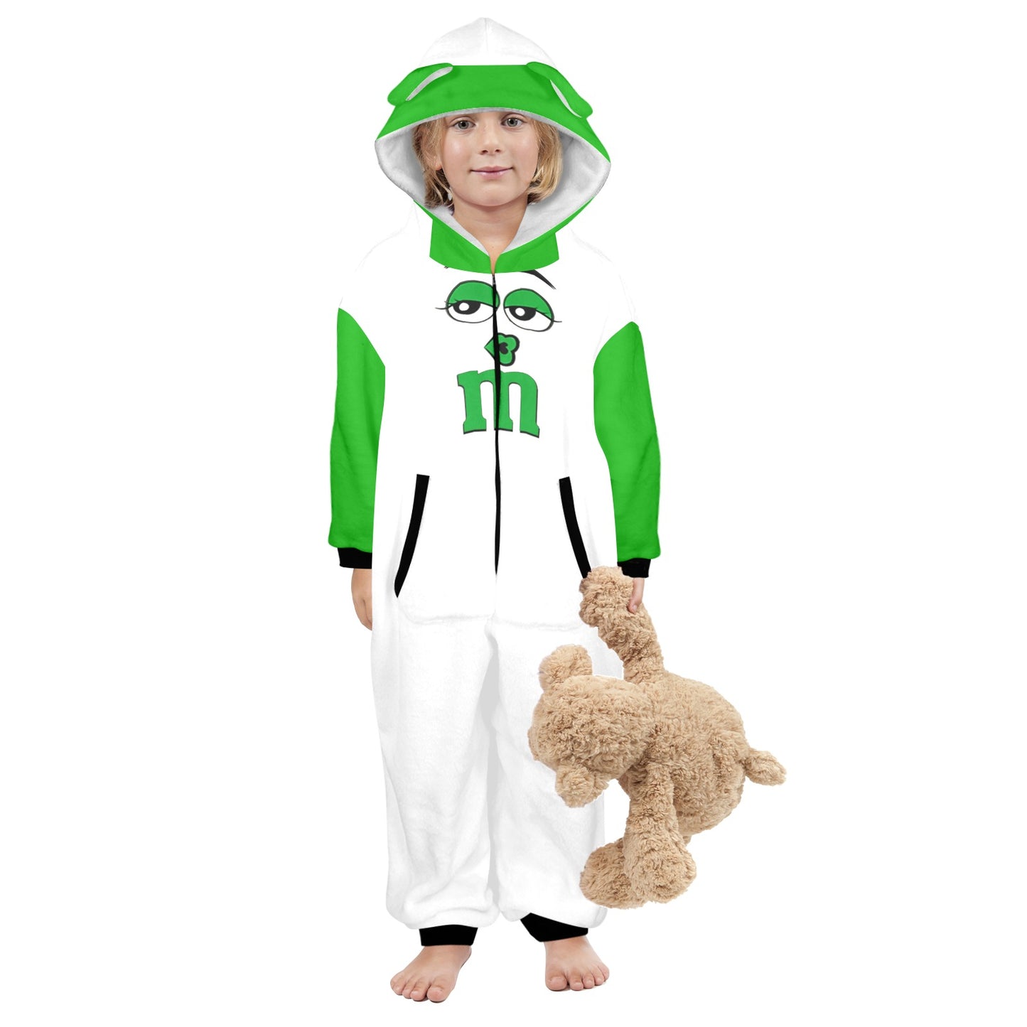 Kids M&M Onesie Green