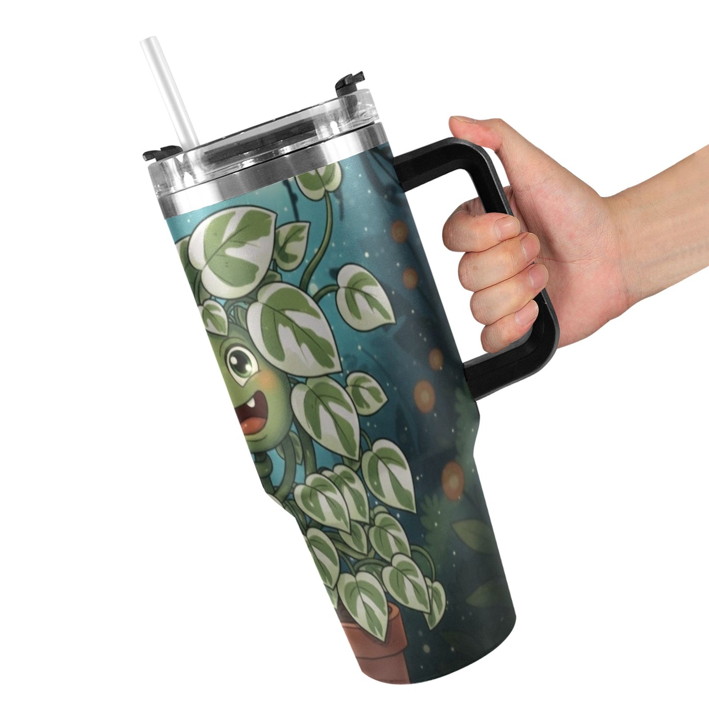 Plant Love NJOY Pothos 40oz Stainless Steel Tumbler