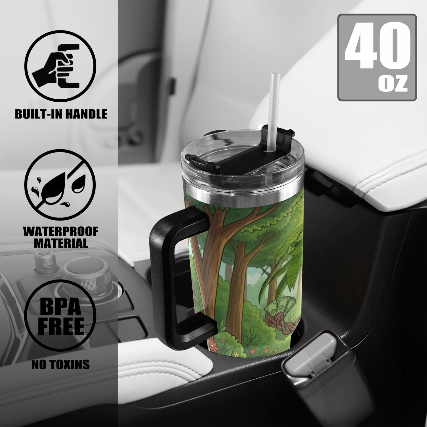 Plant Love Money Tree 40oz Stainless Steel Tumbler