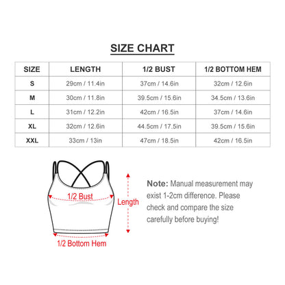 CMR Spaghetti Crossed Strap Cropped Tank