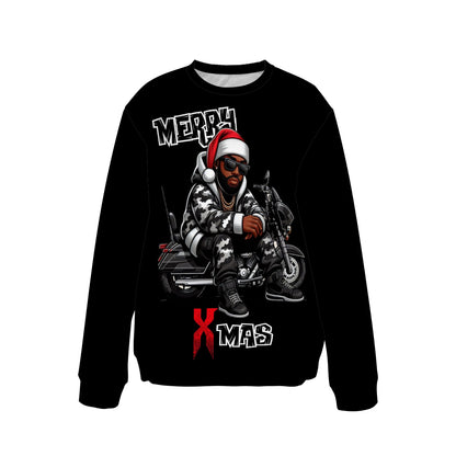 RR Christmas Ribbed Acrylic Mock Sweater - Blk RR Ryder -Add your name.
