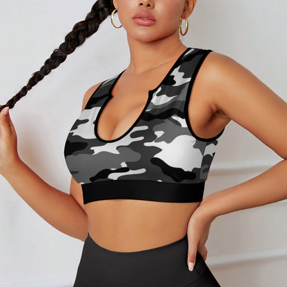 RR Cleavage Camo Crop Top