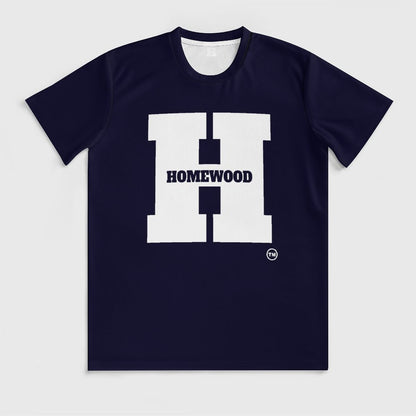 Big H Homewood Ice Silk T-shirt Drk Blu/Wht