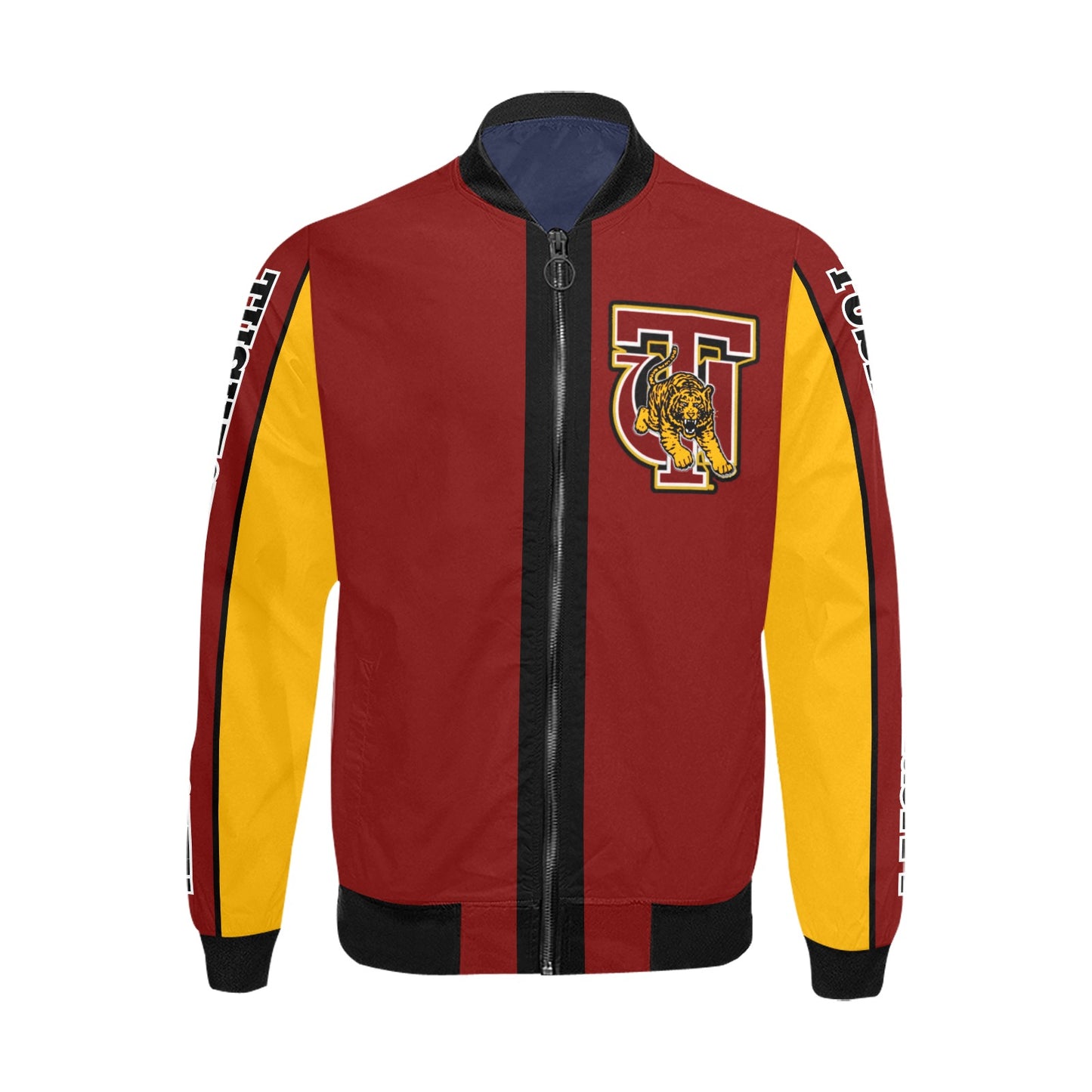 Tuskegee Bomber Jacket Gold/Crimson - Matching joggers available.