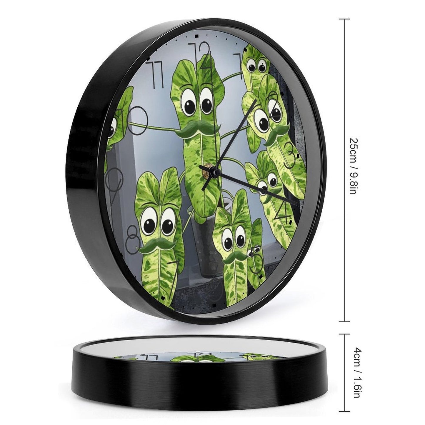 Plant Love 10x10 Wall Clock - Philodendron Parasio Verde