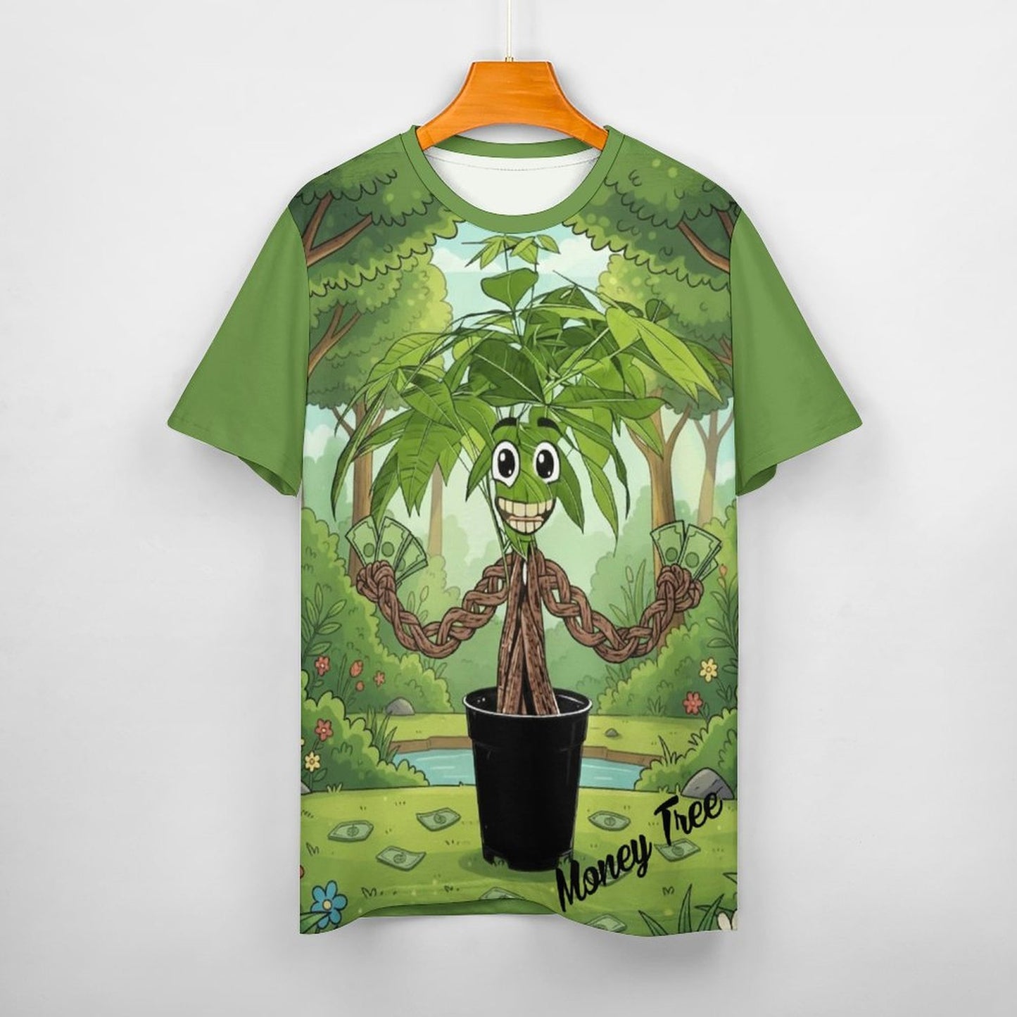 Plant Love Ice Silk Tee - Money Tree