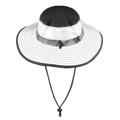 RR Stonewashed Wide Brim Bucket Hat Wht