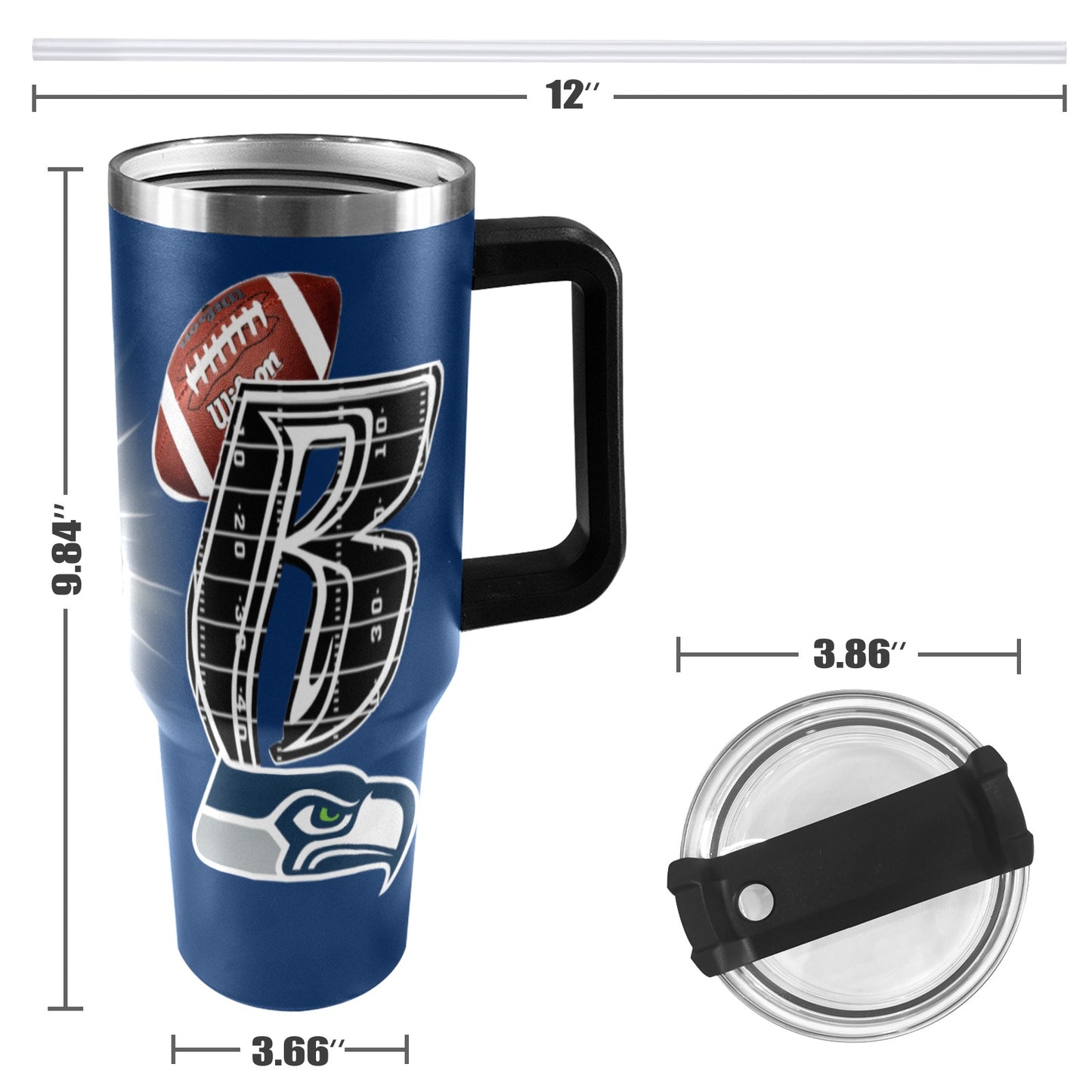 RR SEAHAWKS 40OZ STAINLESS STEEL TUMBLER 2025