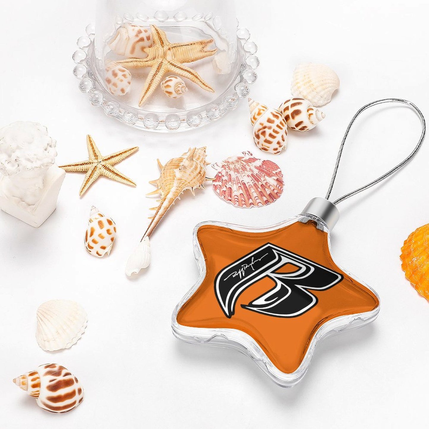 RR Christmas Hanging Star - Orange