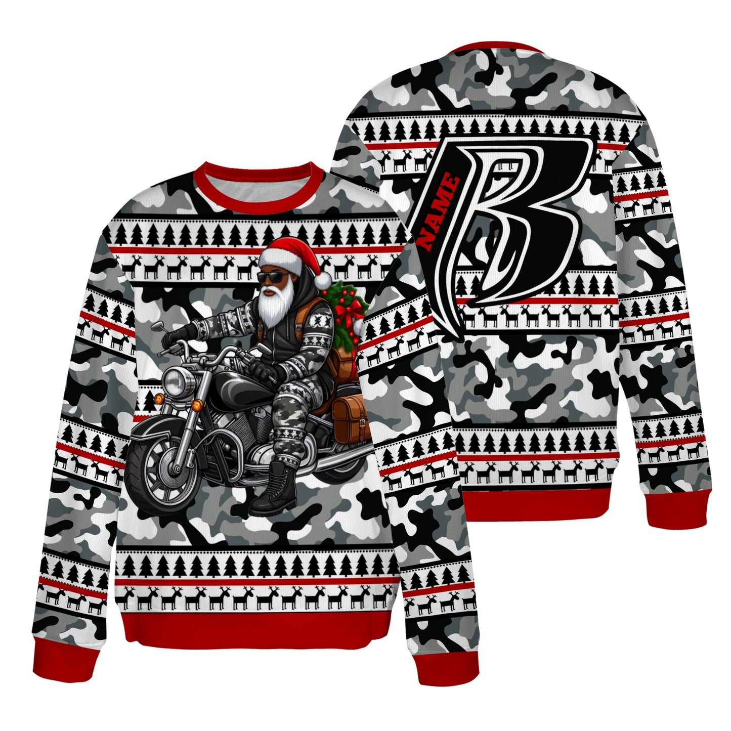 RR Christmas Ribed Acrylic Mock Sweater RR Ryder
