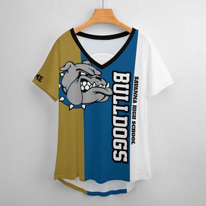 Savanna Bulldogs V Cut Women's Tee