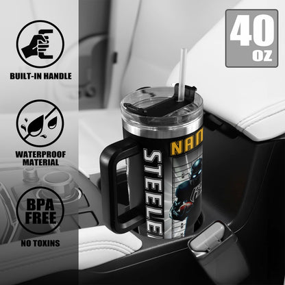 RR STEELERS 40OZ STAINLESS STEEL TUMBLER 2025