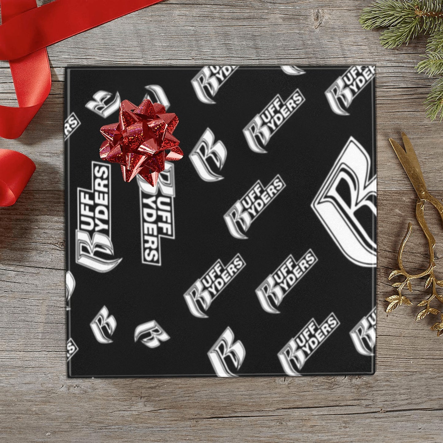 RR Christmas Wrapping Paper 58" x 23" 2 Rolls Blk/Wht