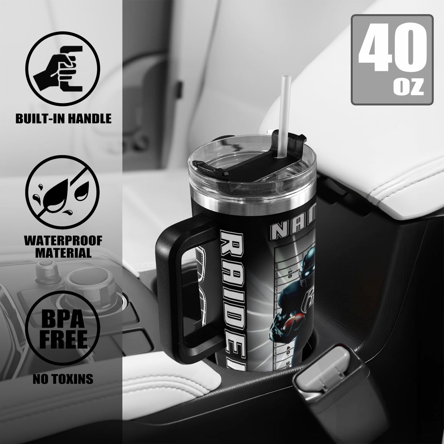 RR RAIDERS 40OZ STAINLESS STEEL TUMBLER 2025