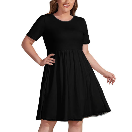 CMR Short-Sleeve Swing Dress with Pockets