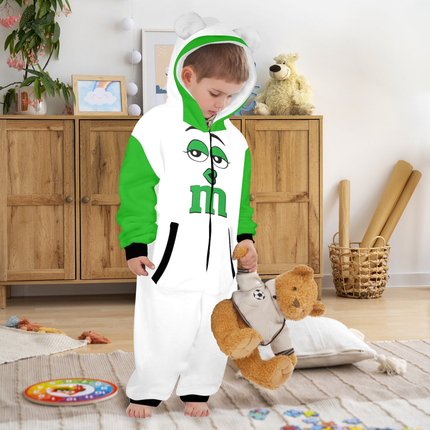 Kids M&M Onesie Green