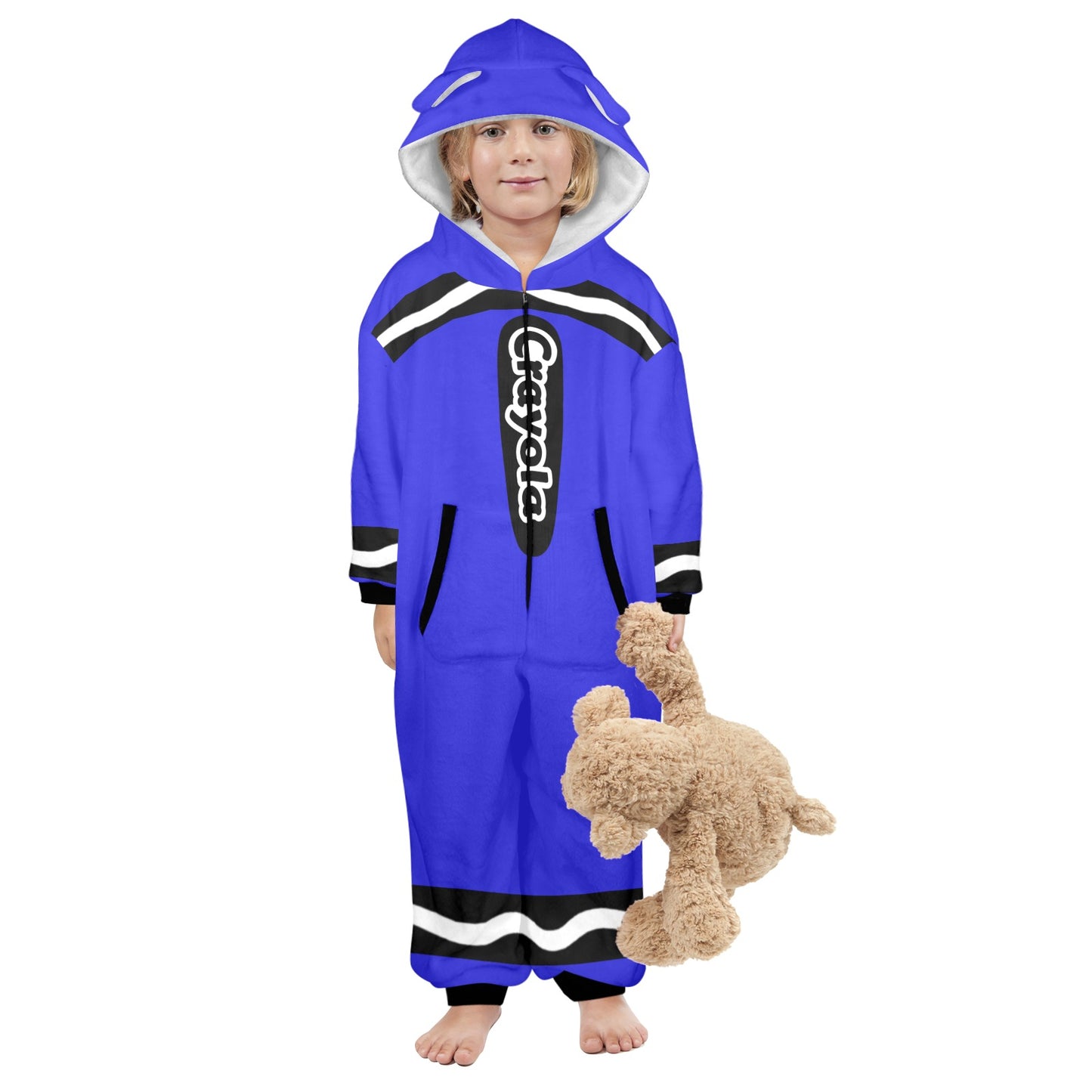 Kids Crayon Onesie Blue