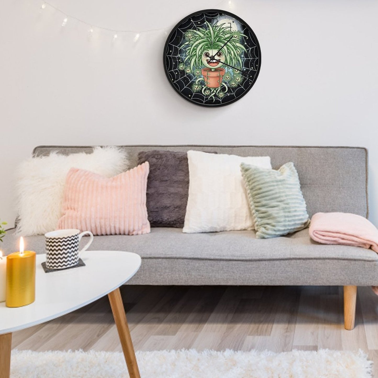 Plant Love 10x10 Wall Clock - Spider Plant