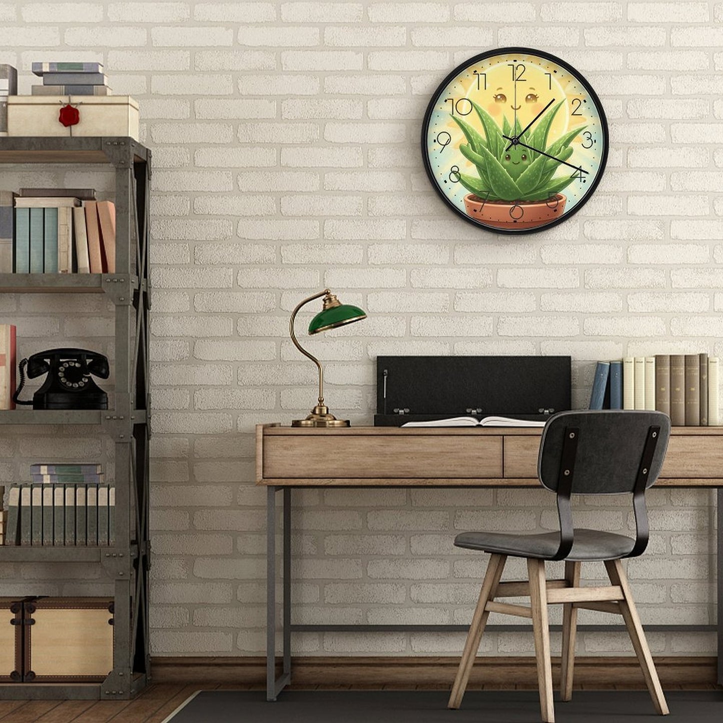 Plant Love 10x10 Wall Clock - Aloe