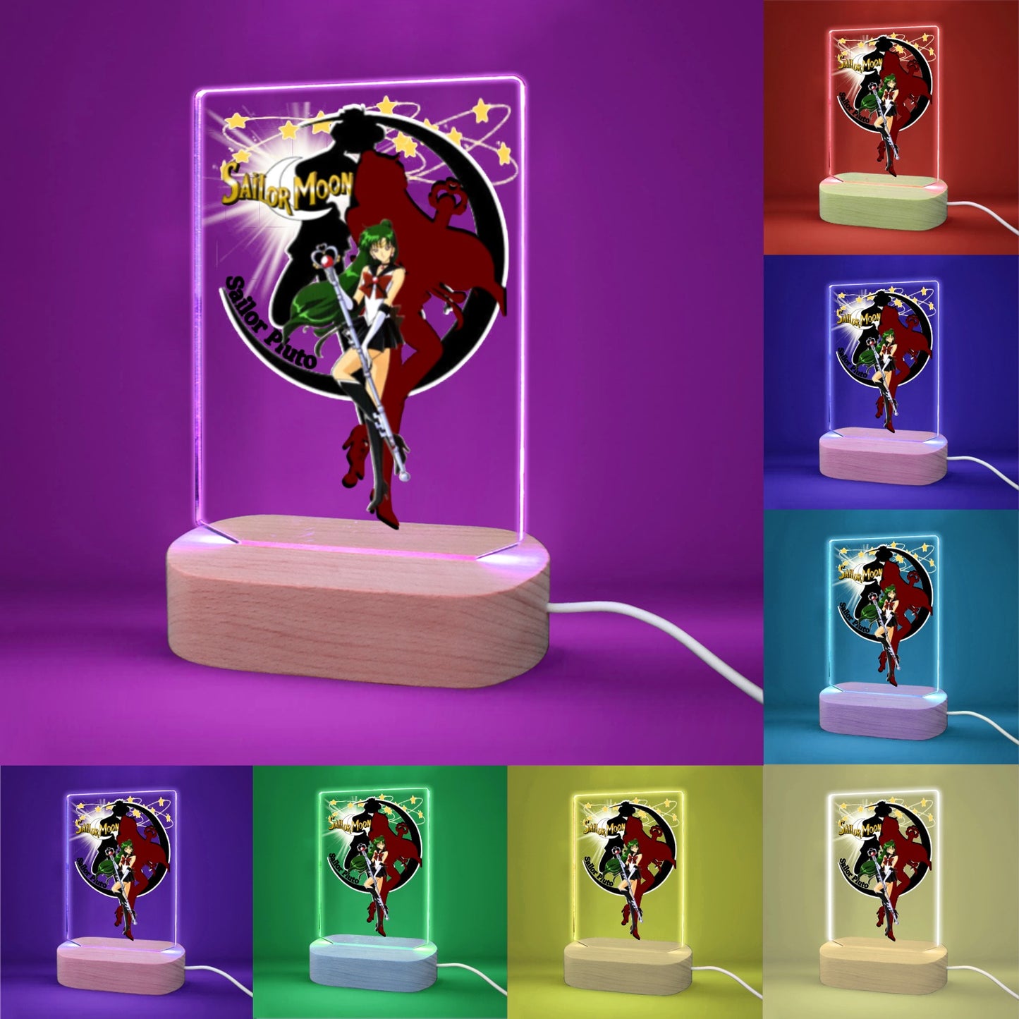 Tom Tom Sailor Pluto 7 Color Acrylic Nightlight 5" x 7.5"