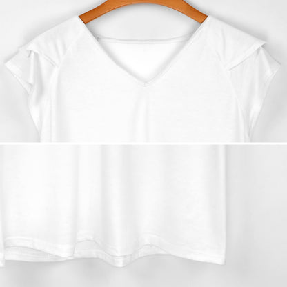 CMR Ruffle Sleeve V-Neck T-Shirt