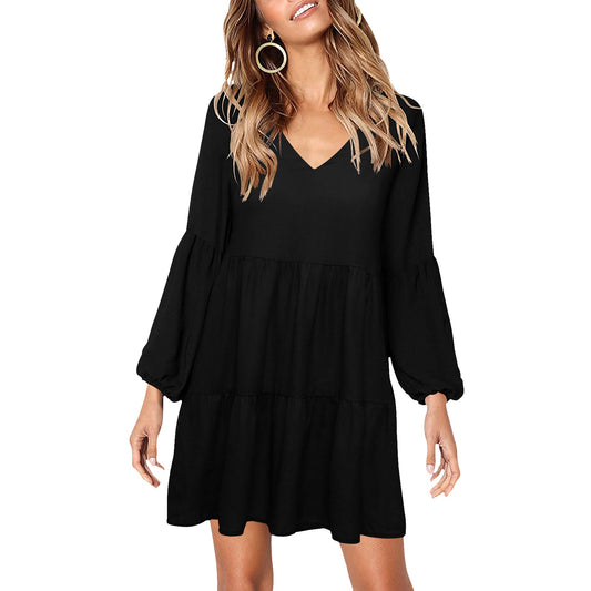 CMR V Neck Long Sleeve Dress