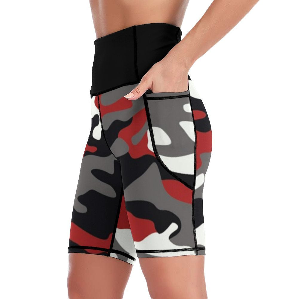 Fort Worth Red Camo Spandex Shorts