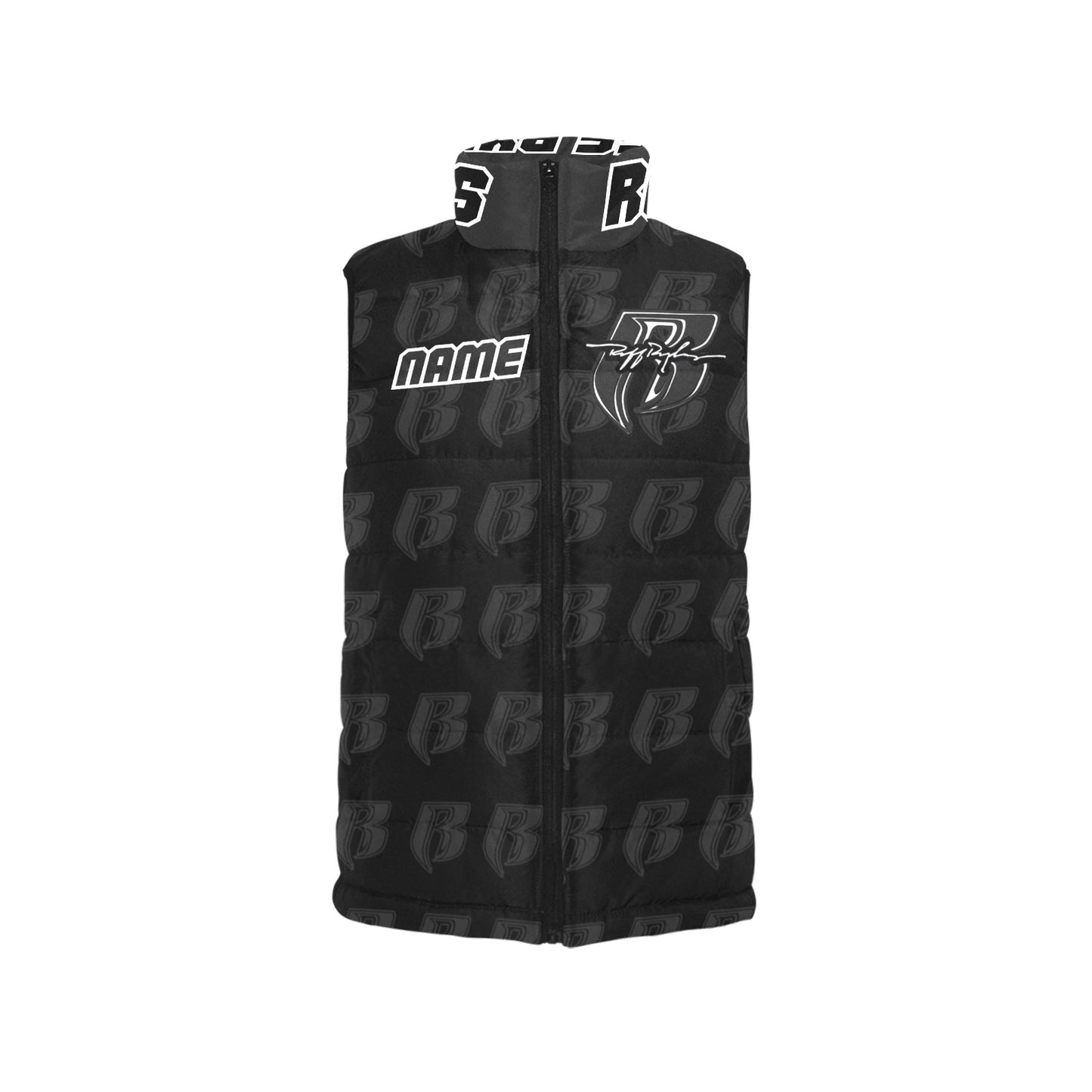 RR Blk Shadow Zippered Padded Vest