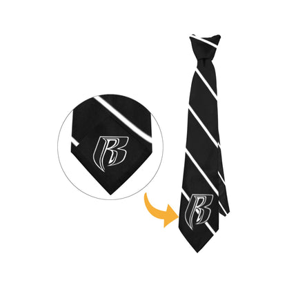 RR Necktie Blk/Wht Stripes