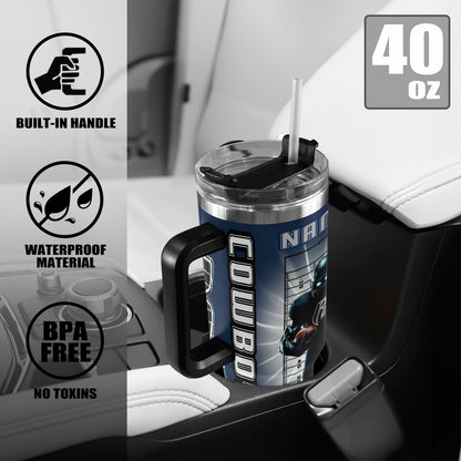 RR COWBOYS 40OZ STAINLESS STEEL TUMBLER 2025