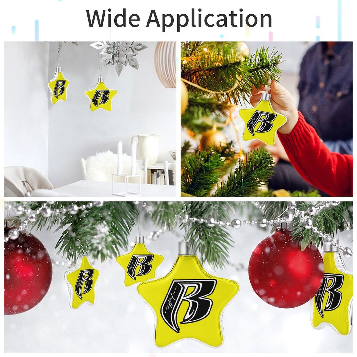 RR Christmas Hanging Star - Yellow