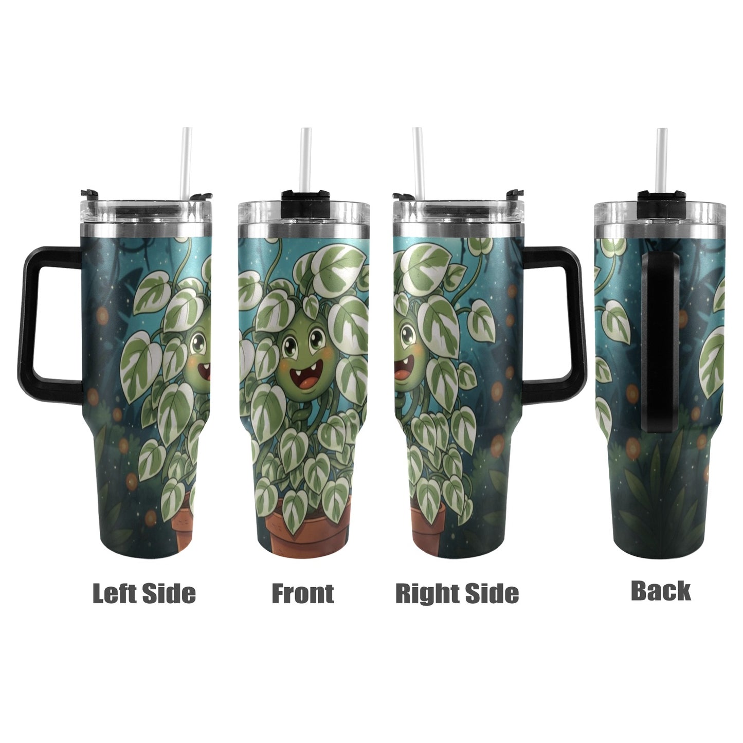 Plant Love NJOY Pothos 40oz Stainless Steel Tumbler