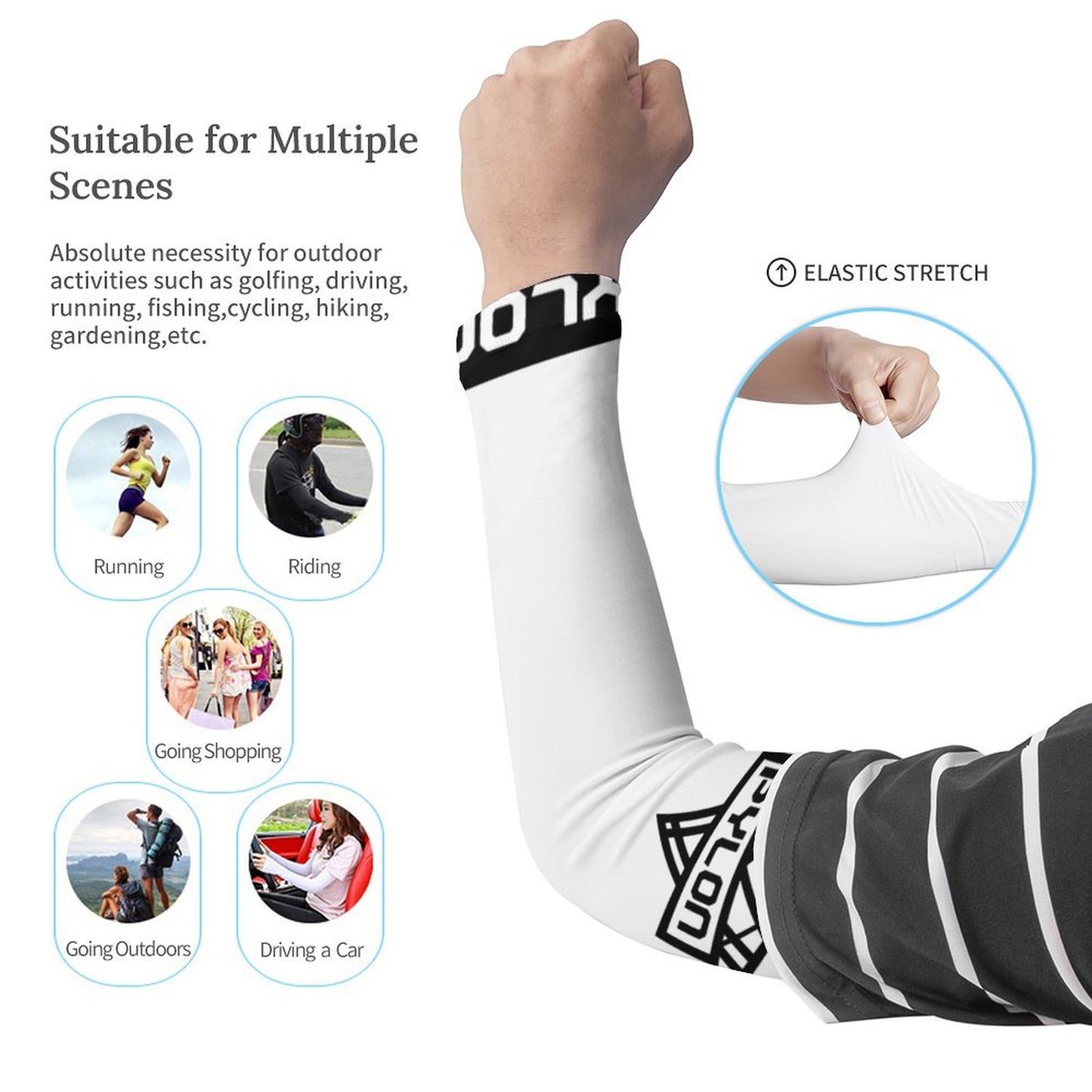 Pylon Cooling Compression Arm Sleeves White