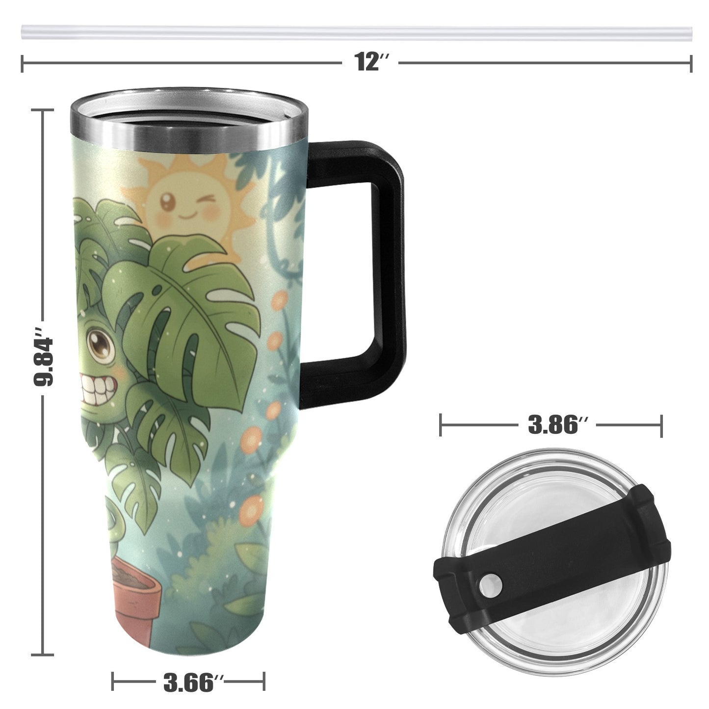 Plant Love Monstera 40oz Stainless Steel Tumbler