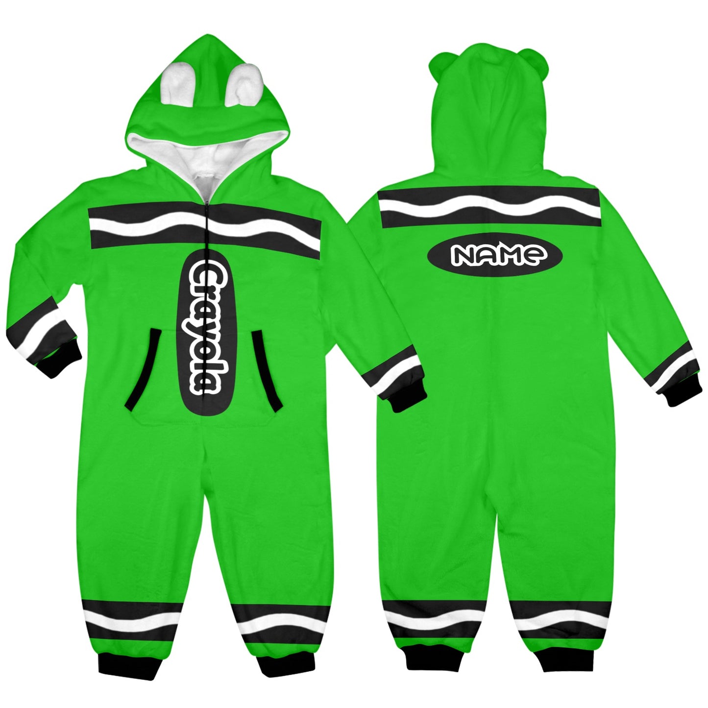 Kids Crayon Onesie Green